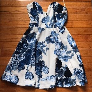 Lulus “All Good Things” Strapless Floral Dress